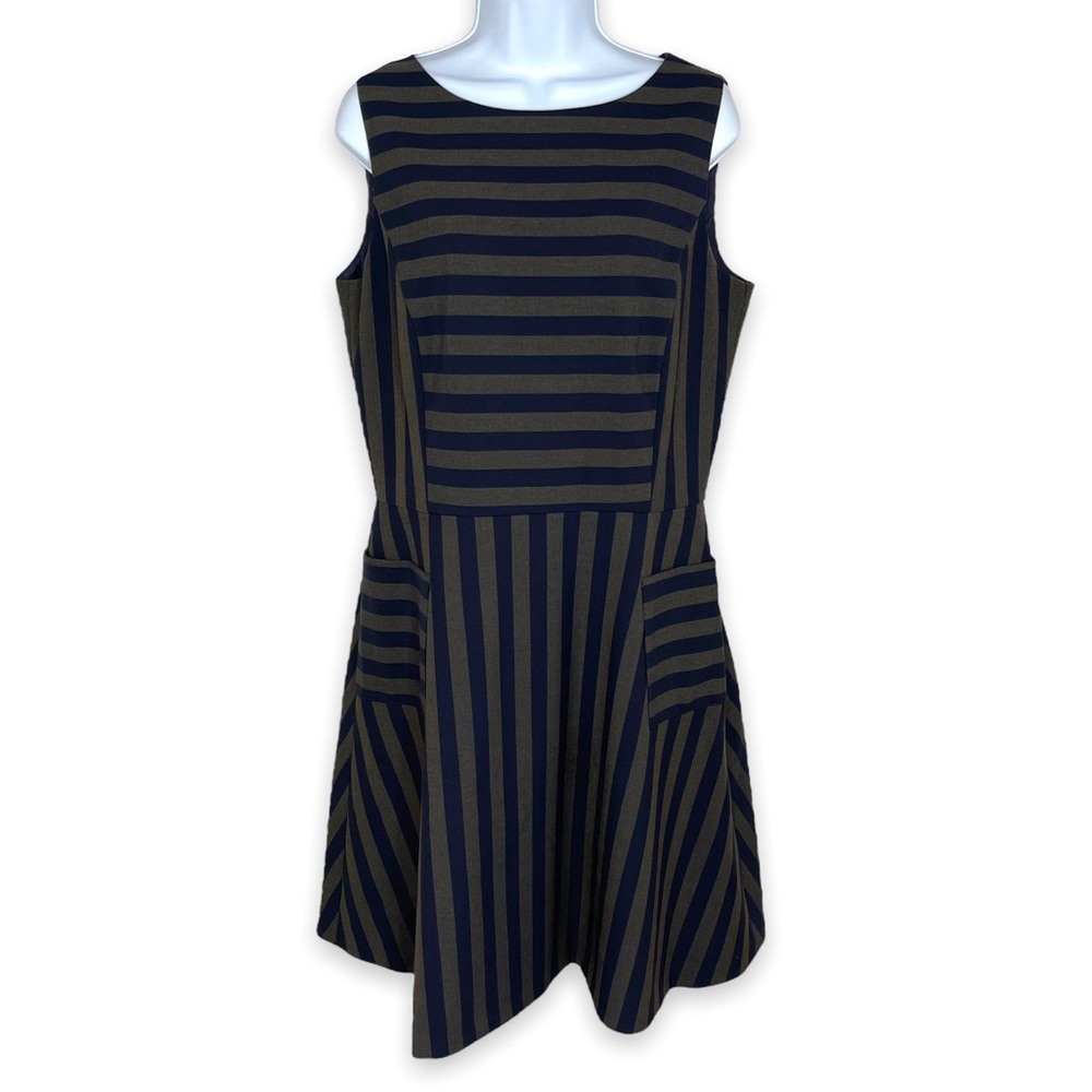 Brooks Brothers Red Fleece Striped A-line Dress Size 12